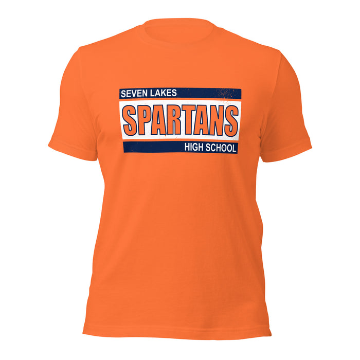 Seven Lakes High School Spartans Orange Premium Unisex T-shirt 098