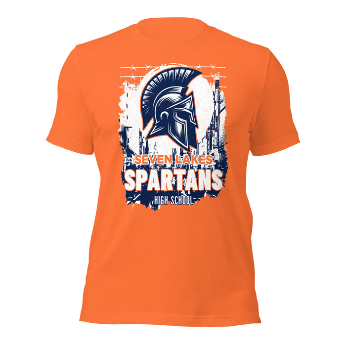 Seven Lakes High School Spartans Orange Premium Unisex T-shirt 202