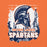 Close-up view of Seven Lakes High School Spartans Orange Premium Unisex T-shirt 202