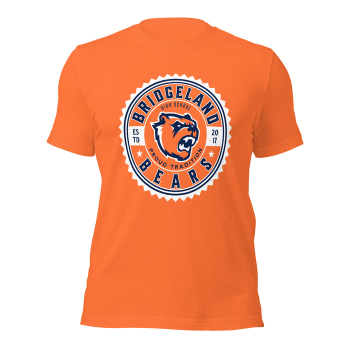 Bridgeland High School Bears Premium Orange Unisex T-shirt 203