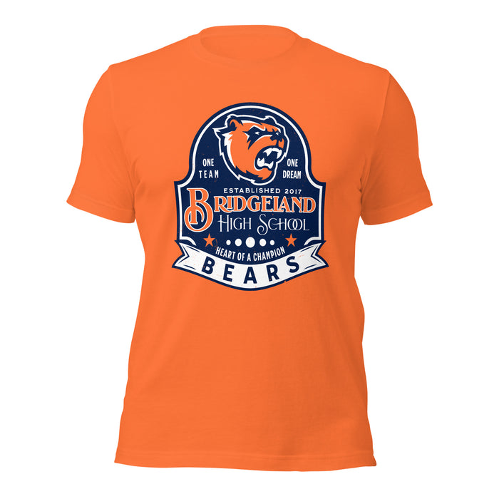 Bridgeland High School Bears Premium Orange Unisex T-shirt 219