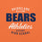 Close-up view of Bridgeland High School Bears Premium Orange Unisex T-shirt 034