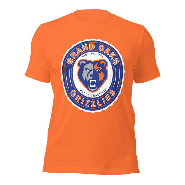 Grand Oaks High School Grizzlies Premium Orange Unisex T-shirt 216