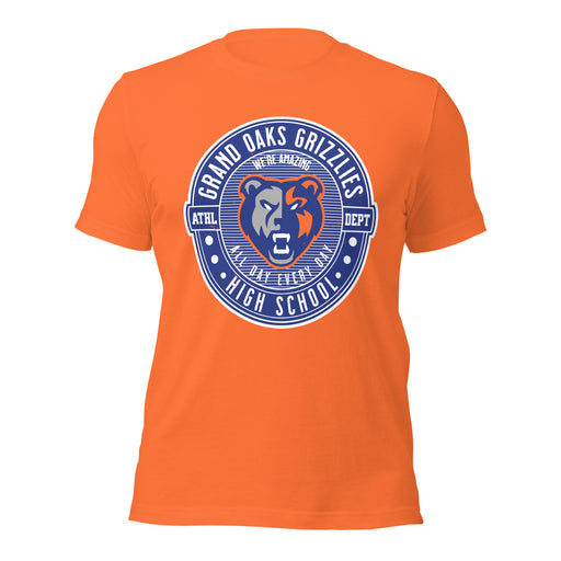Grand Oaks High School Grizzlies Premium Orange Unisex T-shirt 224