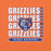 Close-up view of Grand Oaks High School Grizzlies Premium Orange Unisex T-shirt 235