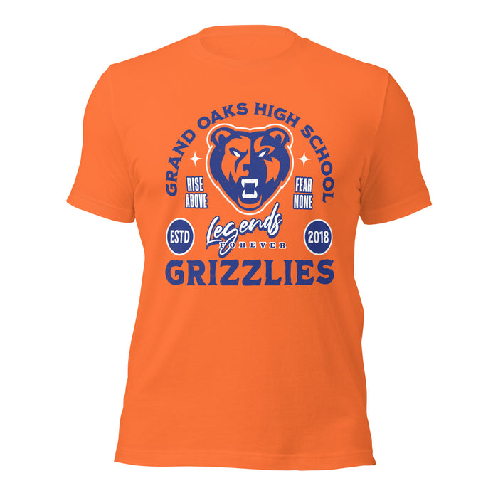 Grand Oaks High School Grizzlies Premium Orange Unisex T-shirt 208