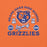 Close-up view of Grand Oaks High School Grizzlies Premium Orange Unisex T-shirt 208