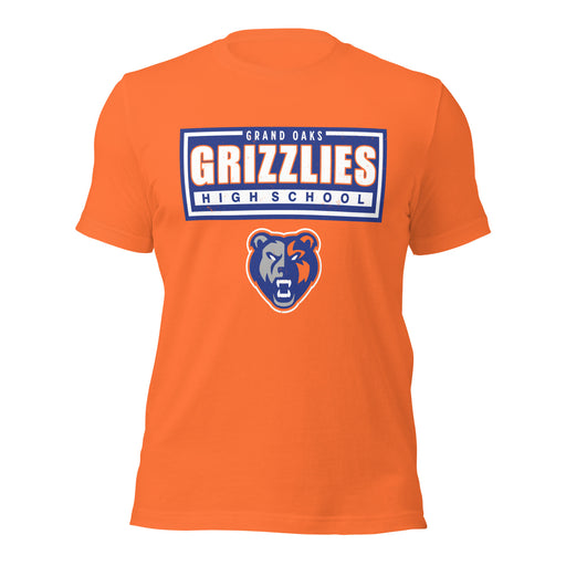 Grand Oaks High School Grizzlies Premium Orange Unisex T-shirt 049