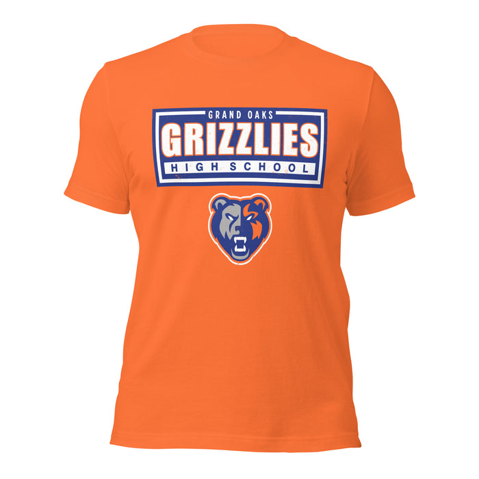 Grand Oaks High School Grizzlies Premium Orange Unisex T-shirt 049