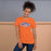 Woman wearing Grand Oaks High School Grizzlies Premium Orange Unisex T-shirt 009
