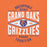 Close-up view of Grand Oaks High School Grizzlies Premium Orange Unisex T-shirt 210