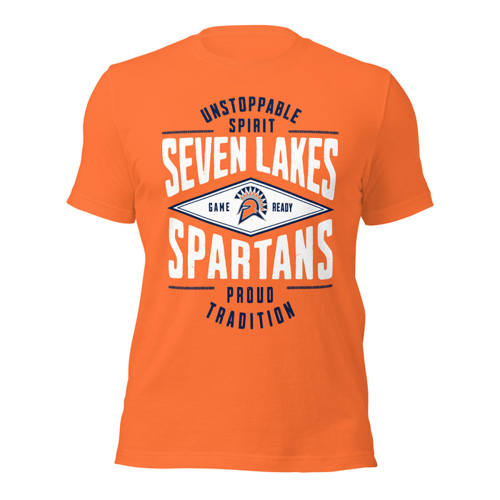 Seven Lakes High School Spartans Orange Premium Unisex T-shirt 210