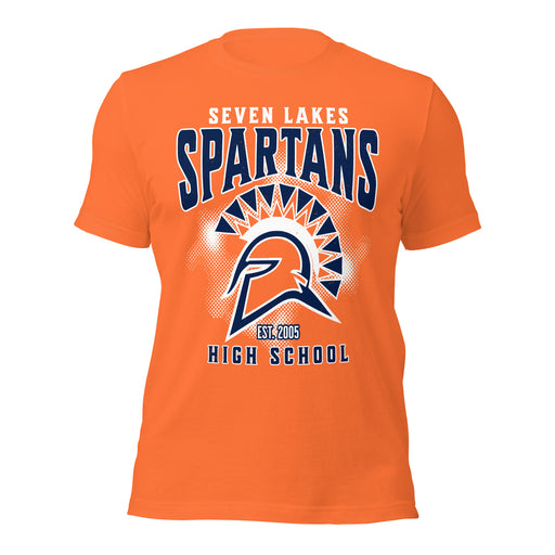 Seven Lakes High School Spartans Orange Premium Unisex T-shirt 213