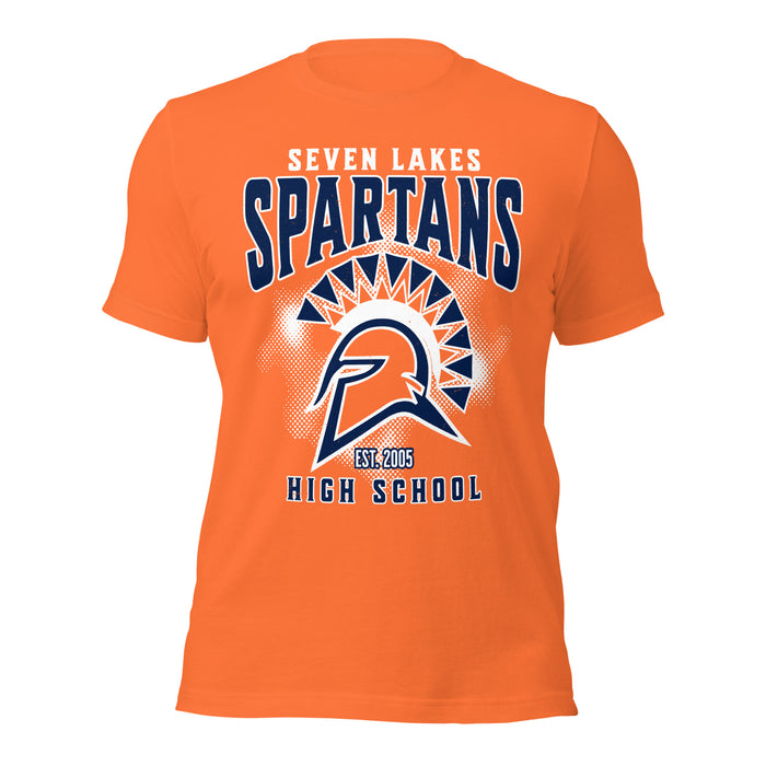 Seven Lakes High School Spartans Orange Premium Unisex T-shirt 213