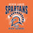 Close-up view of Seven Lakes High School Spartans Orange Premium Unisex T-shirt 213