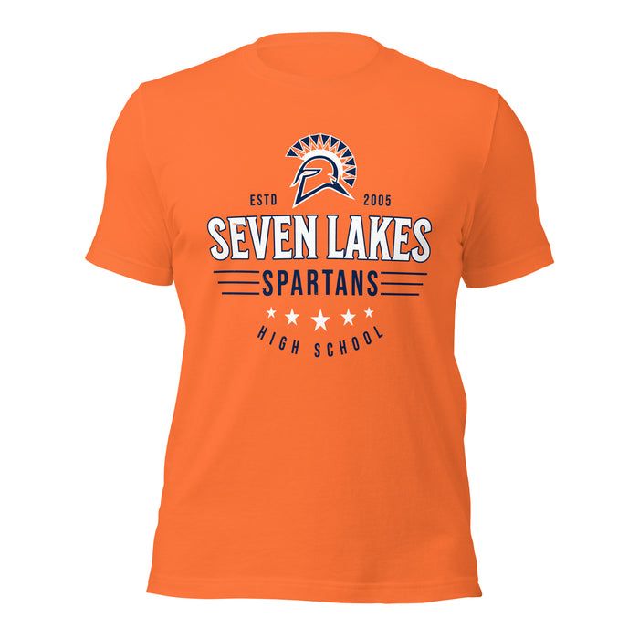 Seven Lakes High School Spartans Orange Premium Unisex T-shirt 217