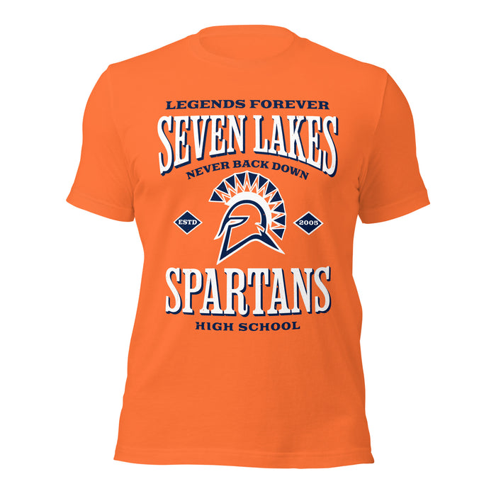 Seven Lakes High School Spartans Orange Premium Unisex T-shirt 230