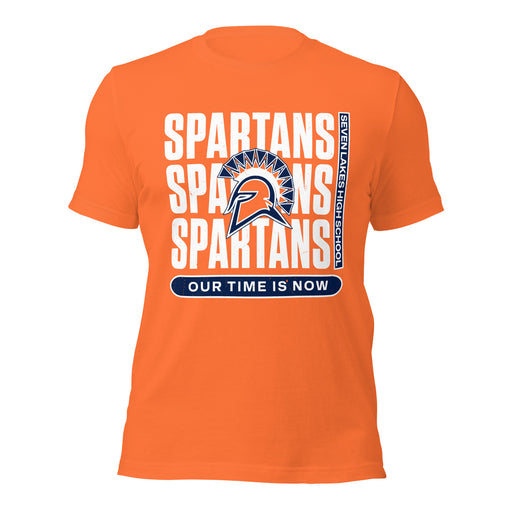 Seven Lakes High School Spartans Orange Premium Unisex T-shirt 235