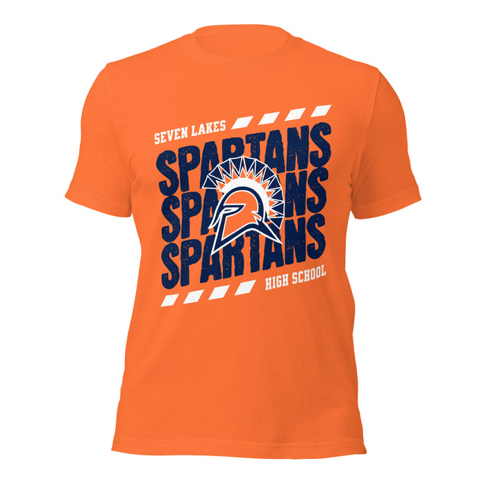 Seven Lakes High School Spartans Orange Premium Unisex T-shirt 223