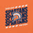 Close-up view of Seven Lakes High School Spartans Orange Premium Unisex T-shirt 223