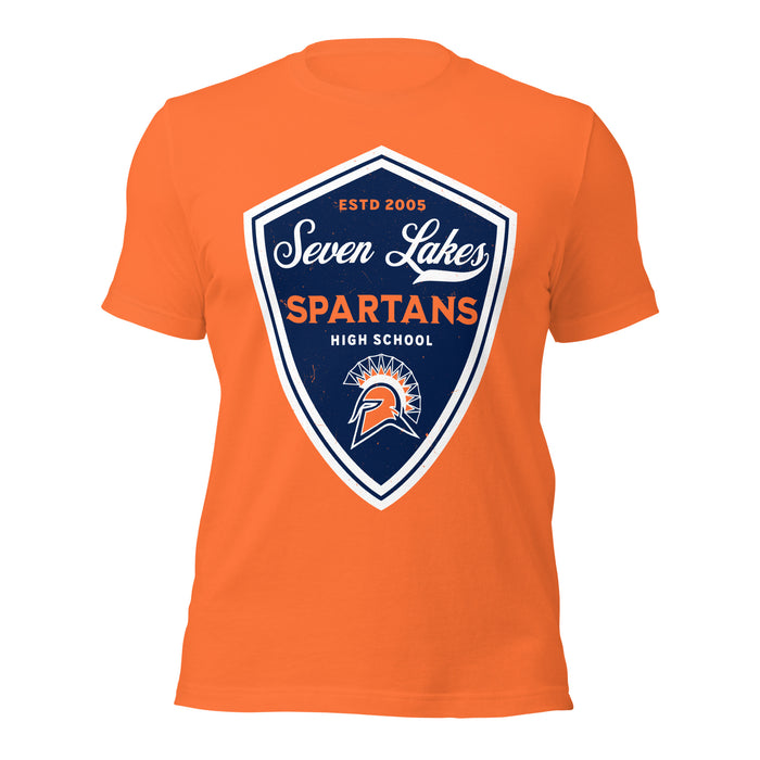 Seven Lakes High School Spartans Orange Premium Unisex T-shirt 225