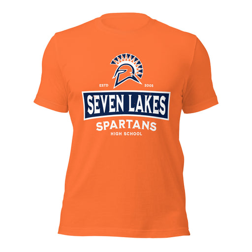 Seven Lakes High School Spartans Orange Premium Unisex T-shirt 202