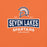 Close-up view of Seven Lakes High School Spartans Orange Premium Unisex T-shirt 202