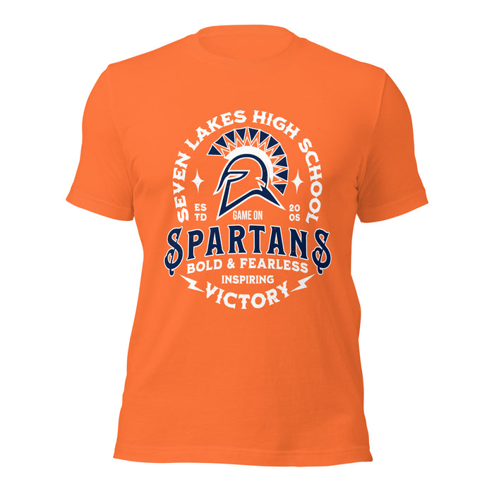 Seven Lakes High School Spartans Orange Premium Unisex T-shirt 206