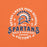 Close-up view of Seven Lakes High School Spartans Orange Premium Unisex T-shirt 206