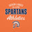 Close-up view of Seven Lakes High School Spartans Orange Premium Unisex T-shirt 034