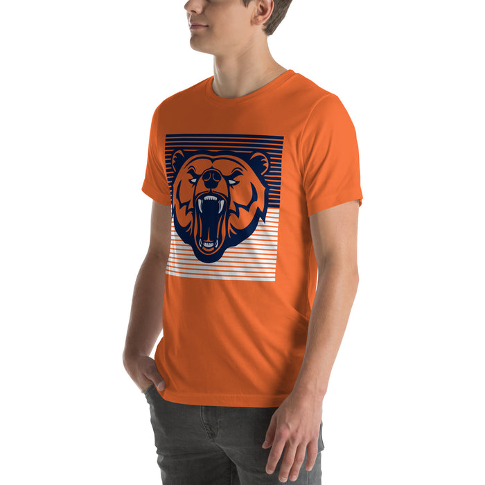 Man wearing a Bridgeland High School Bears Premium Orange Unisex T-shirt 27