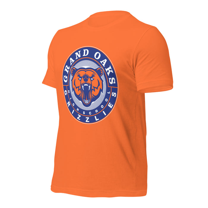 Grand Oaks High School Grizzlies Premium Orange Unisex T-shirt 02a