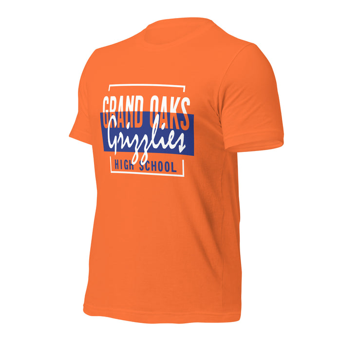 Grand Oaks High School Grizzlies Premium Orange Unisex T-shirt 05a