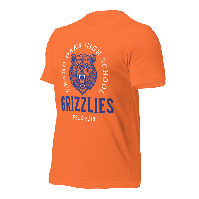 Grand Oaks High School Grizzlies Premium Orange Unisex T-shirt 18a