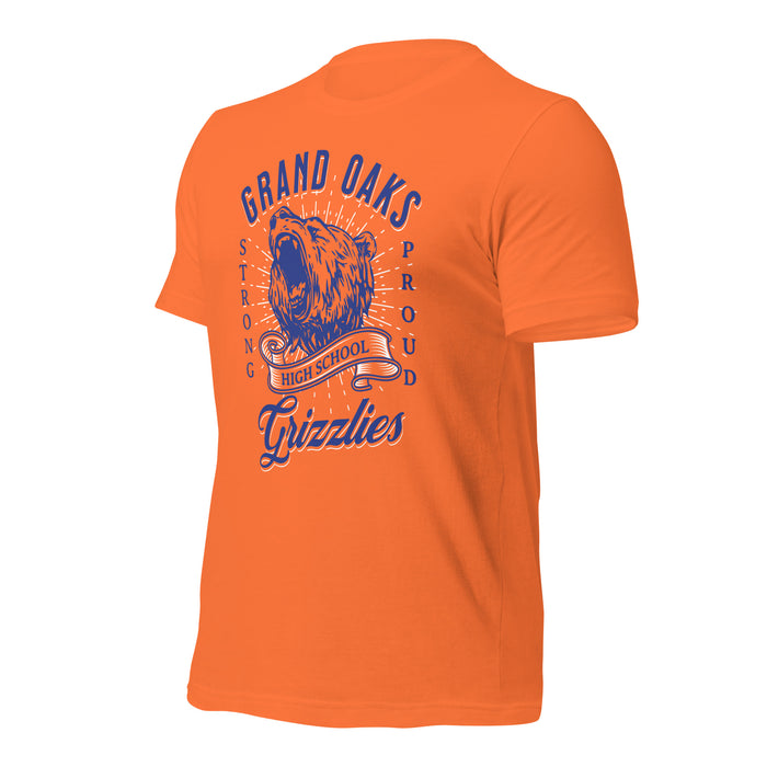 Grand Oaks High School Grizzlies Premium Orange Unisex T-shirt 26a