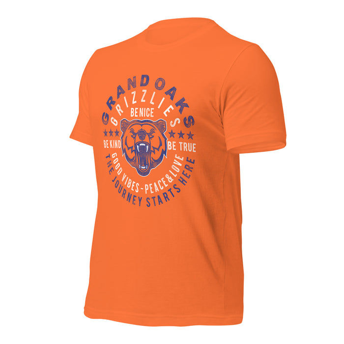 Grand Oaks High School Grizzlies Premium Orange Unisex T-shirt 16a