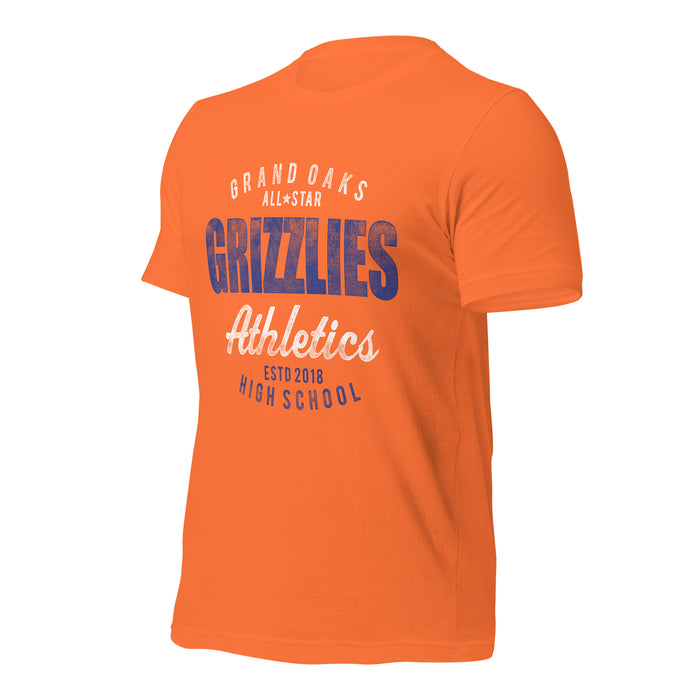 Grand Oaks High School Grizzlies Premium Orange Unisex T-shirt 34a