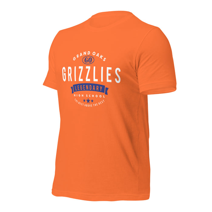 Grand Oaks High School Grizzlies Premium Orange Unisex T-shirt 44a