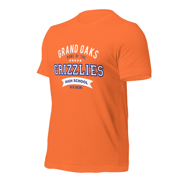 Grand Oaks High School Grizzlies Premium Orange Unisex T-shirt 96a