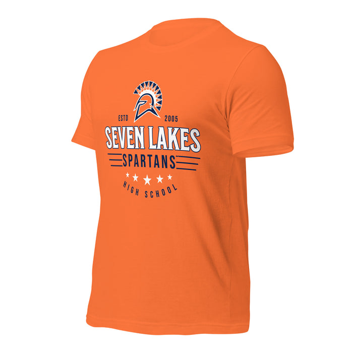 Seven Lakes High School Spartans Orange Premium Unisex T-shirt 217a