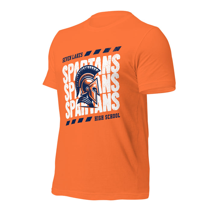 Seven Lakes High School Spartans Orange Premium Unisex T-shirt 223a