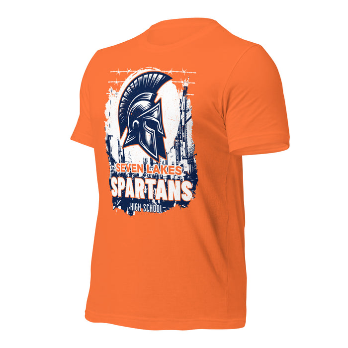 Seven Lakes High School Spartans Orange Premium Unisex T-shirt 202a