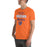Man wearing Grand Oaks High School Grizzlies Premium Orange Unisex T-shirt 034