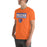 Man wearing Grand Oaks High School Grizzlies Premium Orange Unisex T-shirt 049
