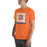 Man wearing Seven Lakes High School Spartans Orange Premium Unisex T-shirt 235