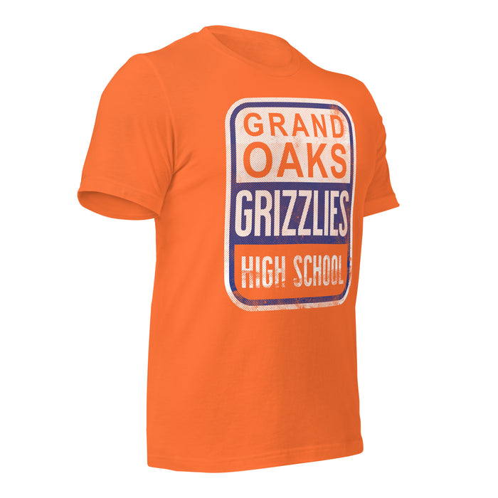 Grand Oaks High School Grizzlies Premium Orange Unisex T-shirt 01b