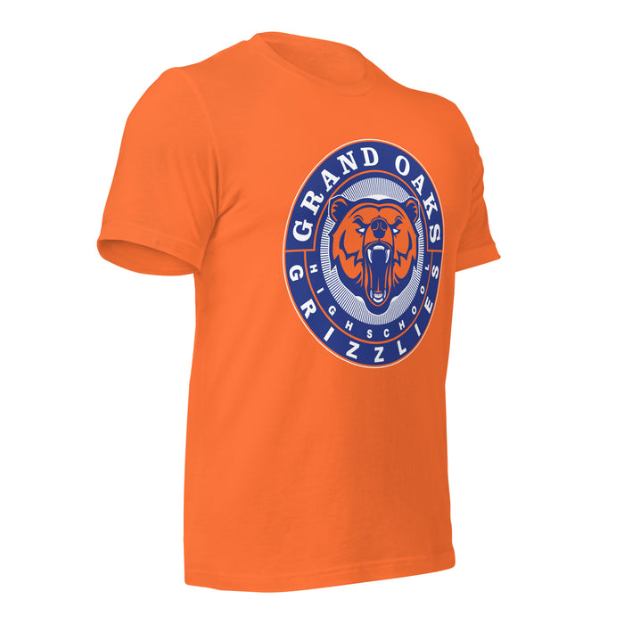 Grand Oaks High School Grizzlies Premium Orange Unisex T-shirt 02b