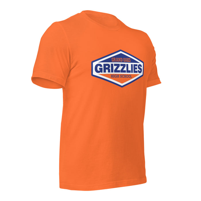 Grand Oaks High School Grizzlies Premium Orange Unisex T-shirt 09b