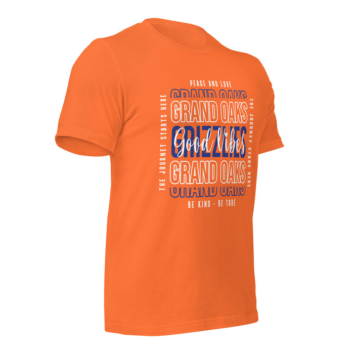 Grand Oaks High School Grizzlies Premium Orange Unisex T-shirt 13b