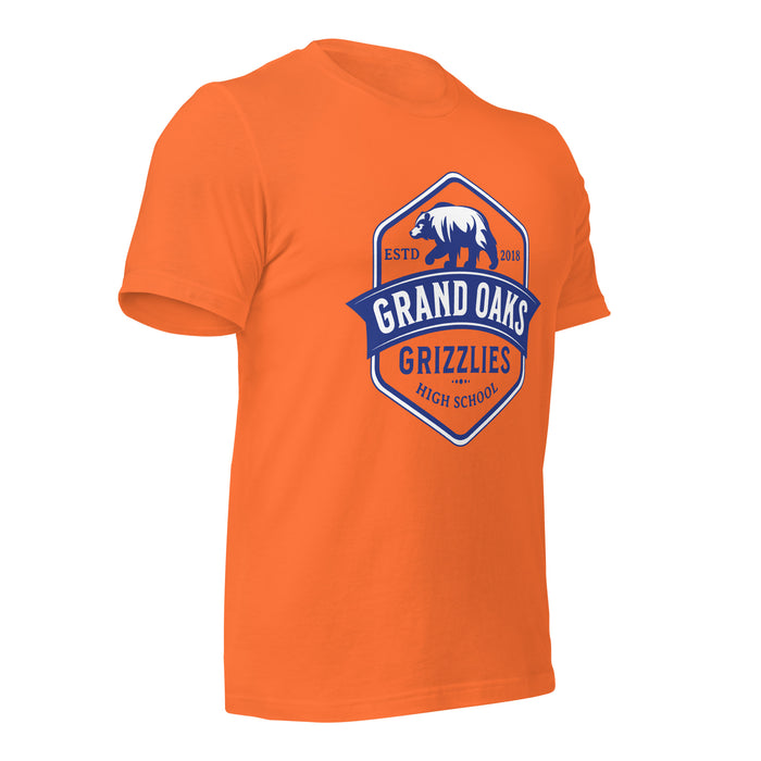 Grand Oaks High School Grizzlies Premium Orange Unisex T-shirt 15b